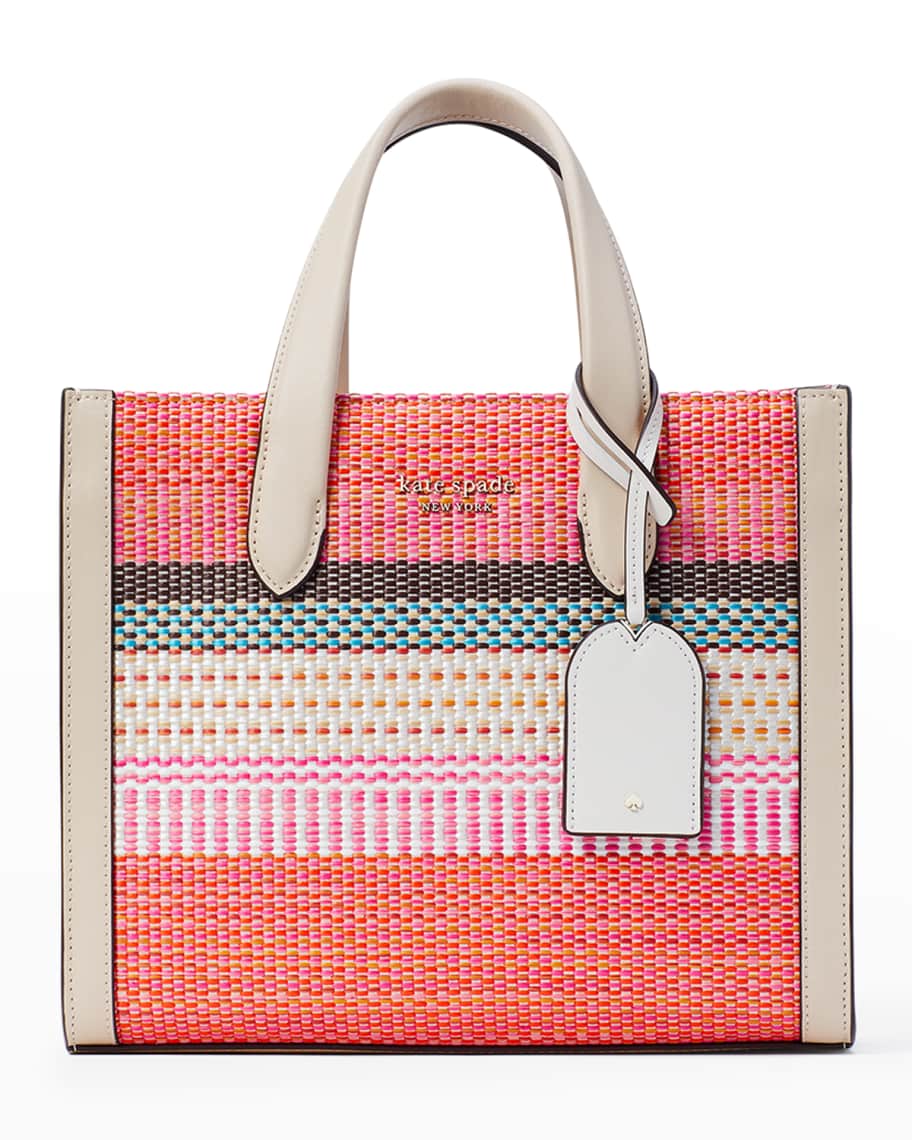 kate spade new york manhattan small woven striped tote bag Neiman Marcus