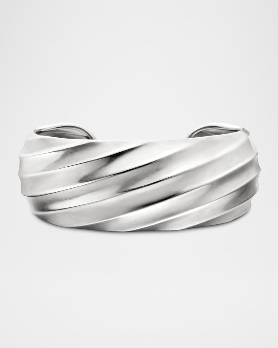David Yurman Cable Edge Cuff Bracelet in Silver, 24mm