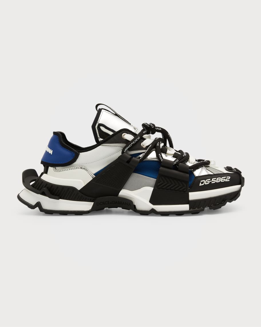 Dolce&Gabbana Men's Space Mixed-Material Fashion Sneakers | Neiman Marcus