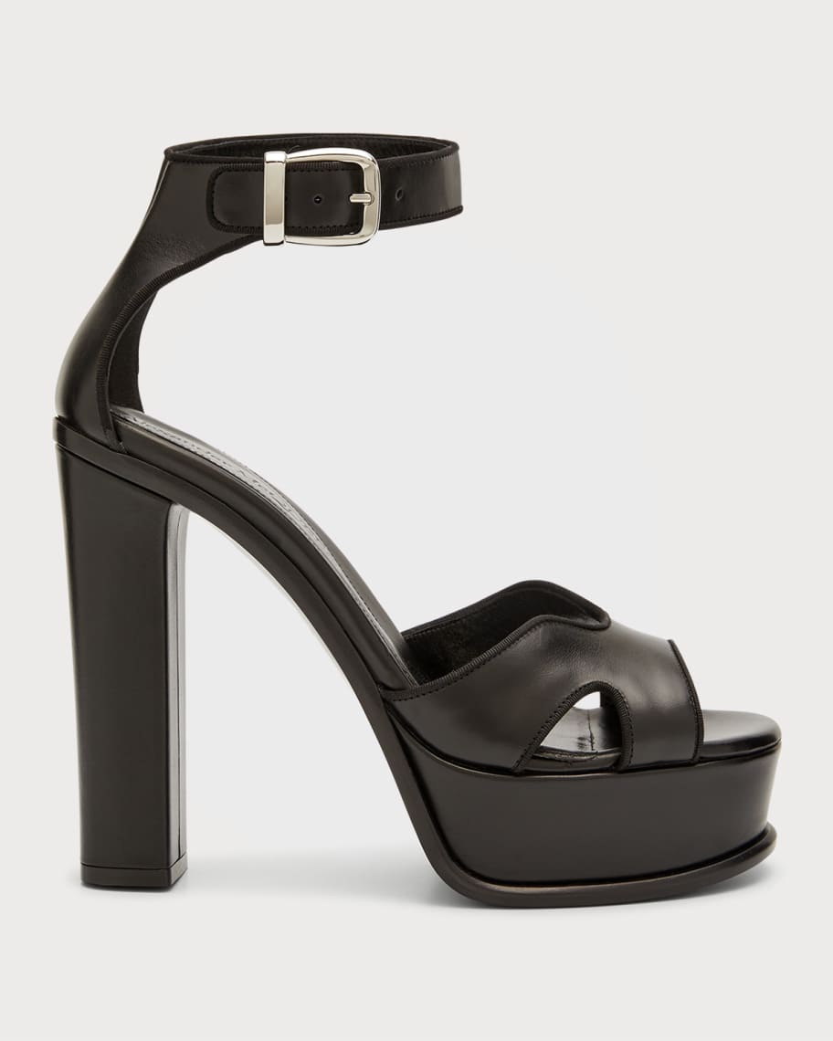 Louis Vuitton Black Suede Platform Ankle Strap Sandals