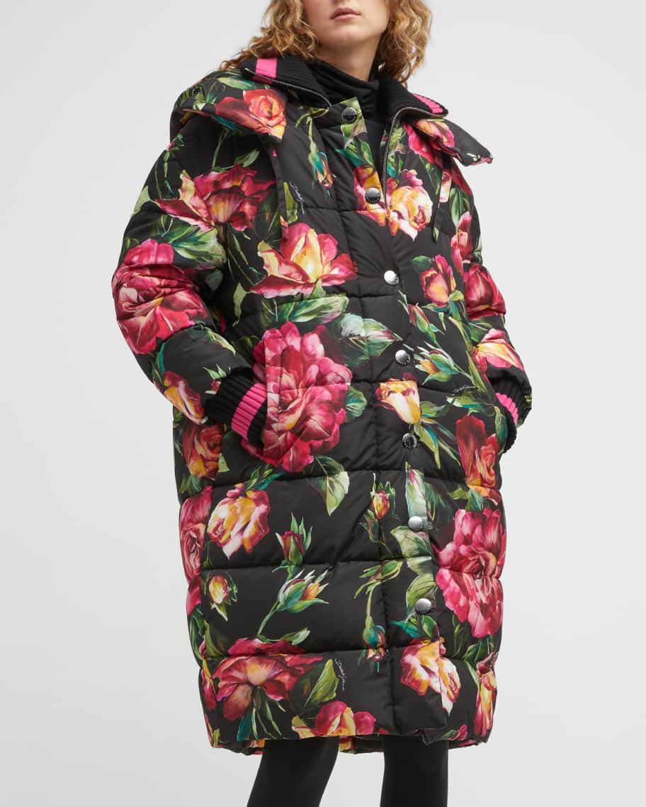Dolce & Gabbana Multicolor Floral Full Zip Padded Jacket main image 1