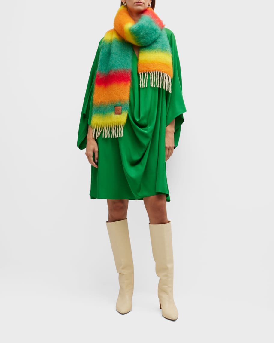 Loewe Striped Mohair Scarf Neiman Marcus