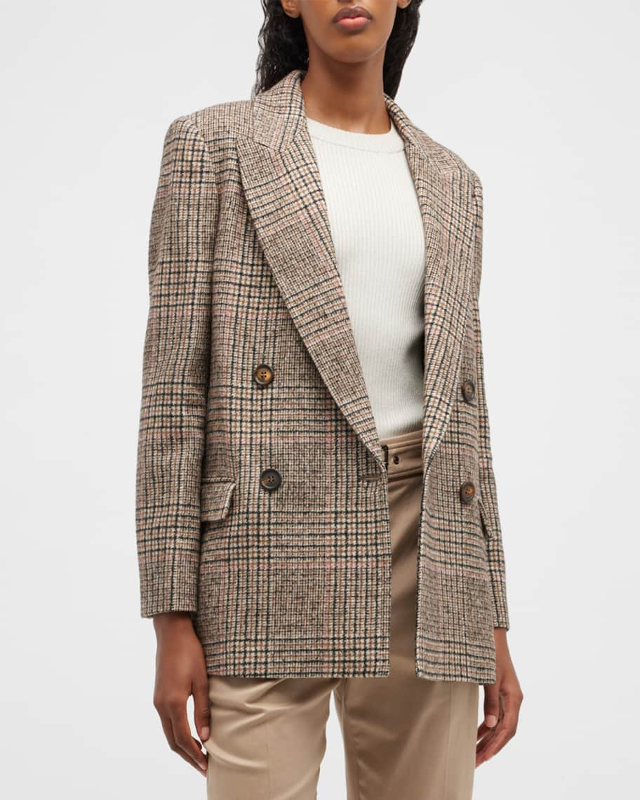 Louis Vuitton Double-Breasted Prince of Wales Blazer