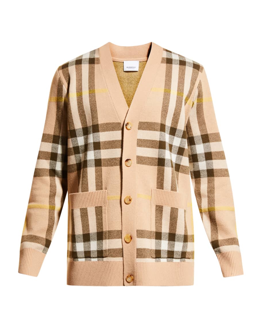 Burberry mens cardigan on sale