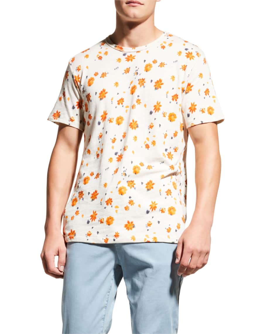 floral graphic tee mens