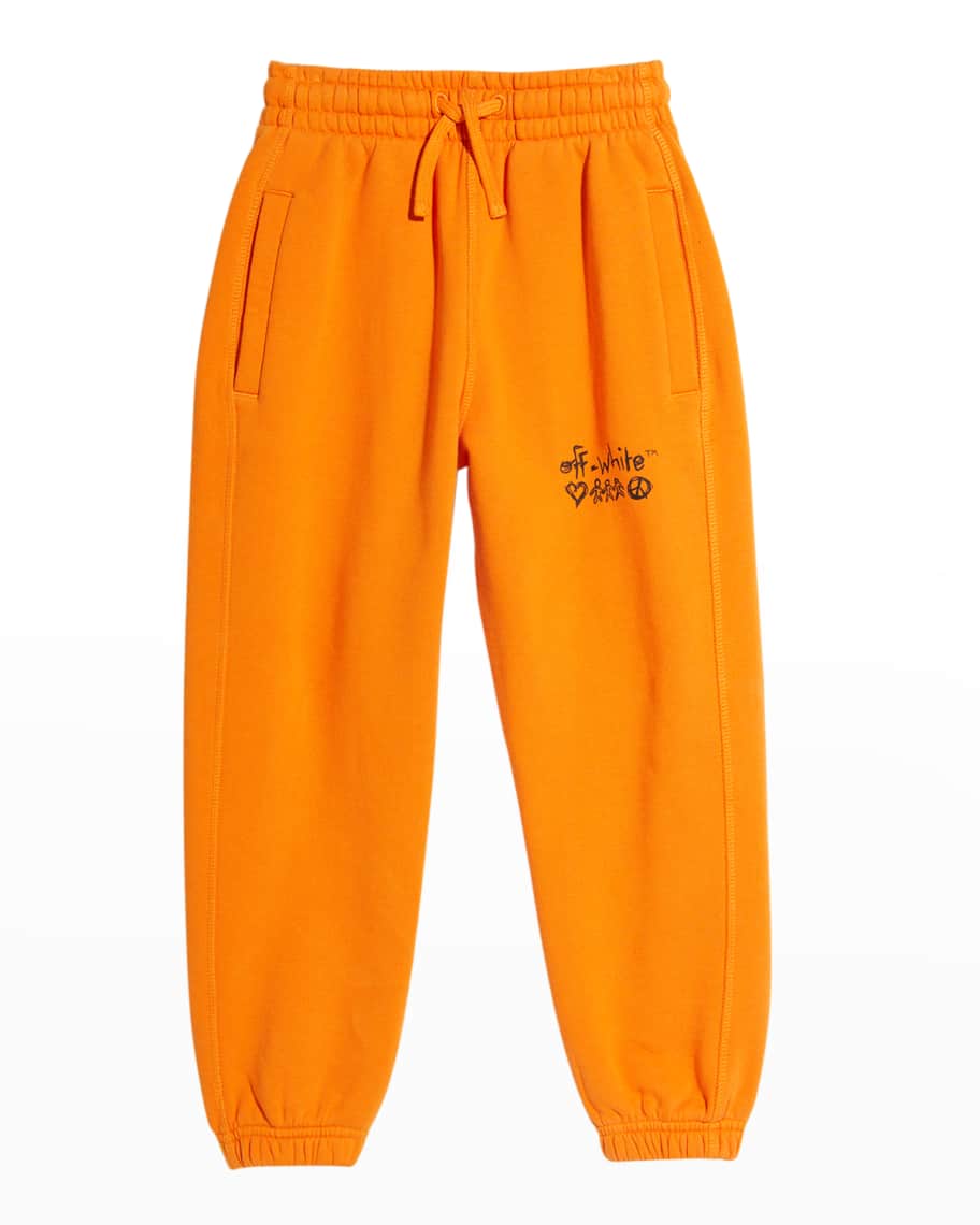Off-White Boy's Logo Sketch Sweatpants, Size 4-12 | Neiman Marcus