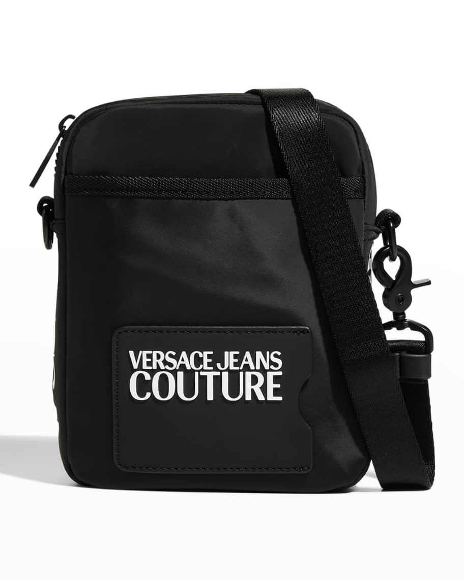 Versace Jeans Couture Men's Nylon Logo Crossbody Bag | Neiman Marcus