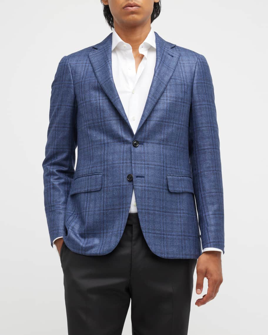 Canali Men's Plaid Wool Sport Coat | Neiman Marcus