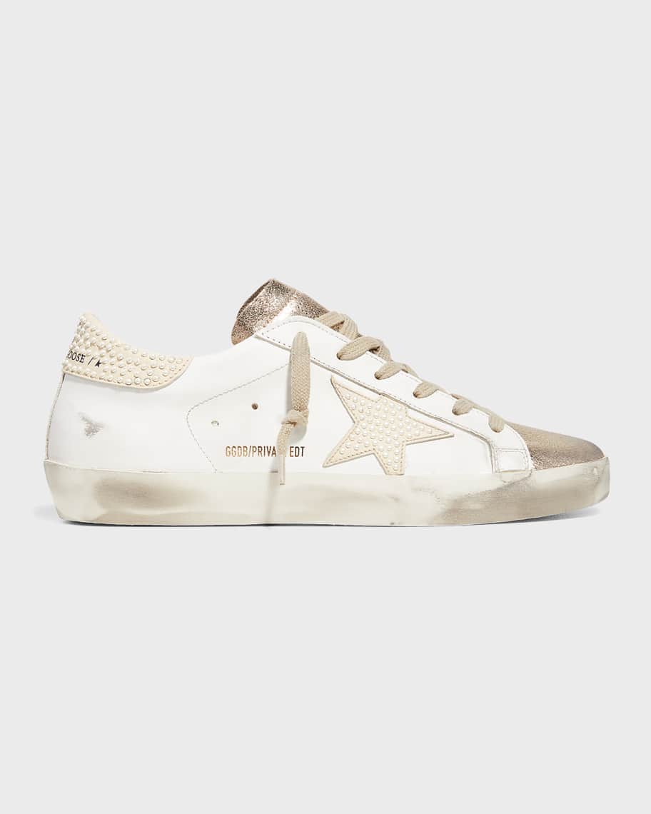 Golden Goose Superstar Pearly Leather Low-Top Sneakers | Neiman Marcus