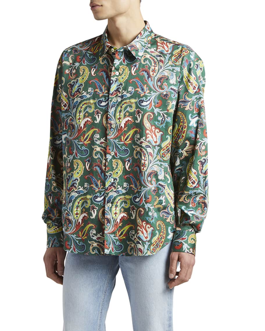 Etro Men's Paisley Dress Shirt Neiman Marcus