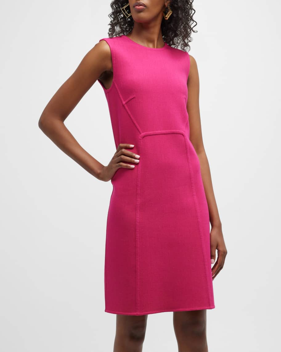 Michael Kors Collection H-Line Doubleface Wool Shift Dress | Neiman Marcus