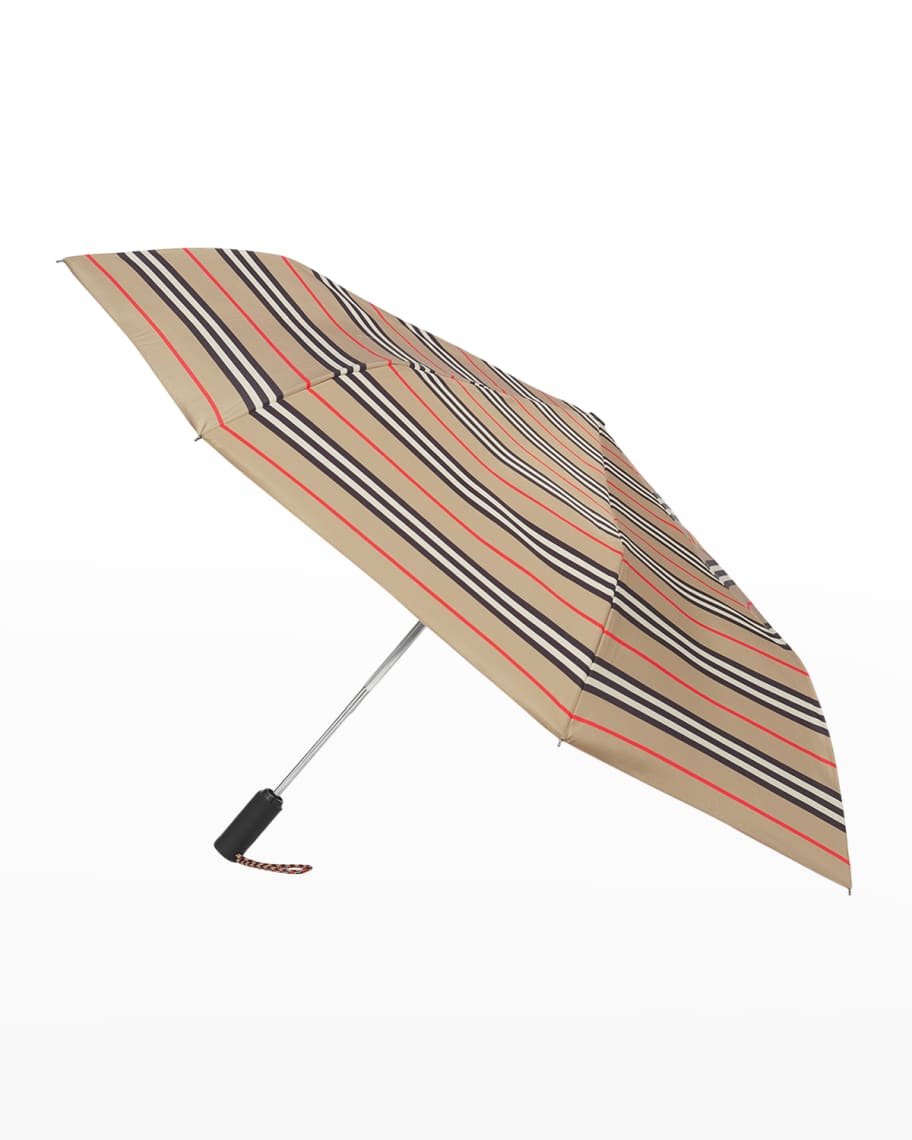 Burberry Icon Stripe Folding Umbrella Neiman Marcus