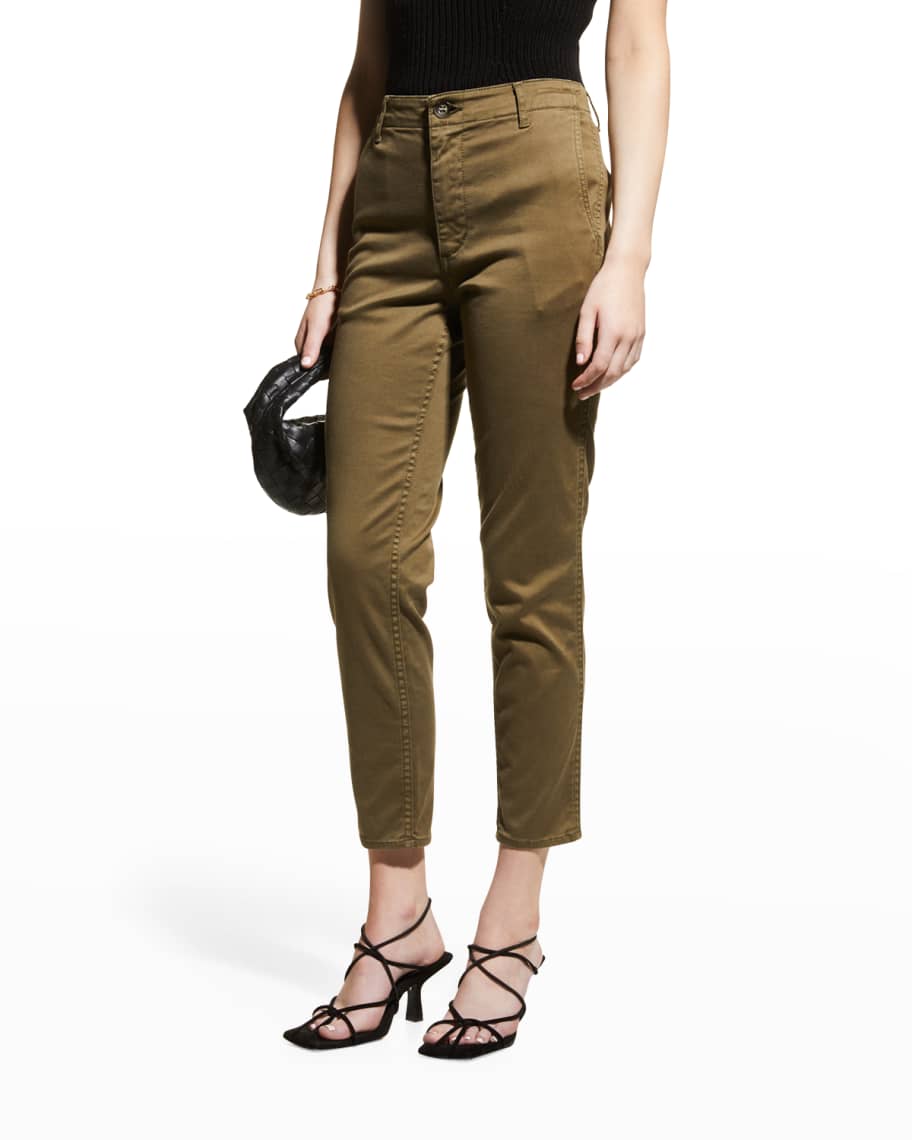 MOUSSY VINTAGE Ansley Cropped Straight Chino Pants | Neiman Marcus