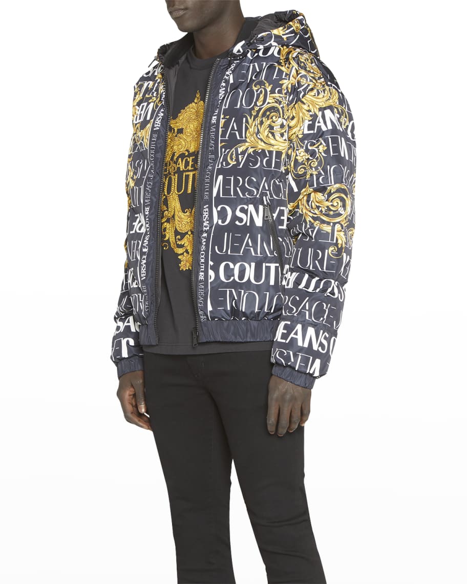 Versace Jeans Couture Baroque-printed Zipped Hooded Jacket in