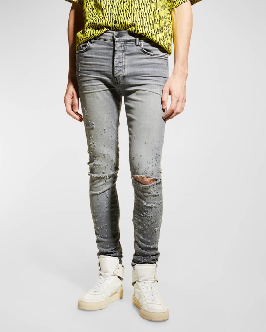 アミリ ブラック Shotgun ジーンズ 弾性わずか 28-40 AMIRI Crystal Shotgun スキニージーンズ | ブラック | FARFETCH JP