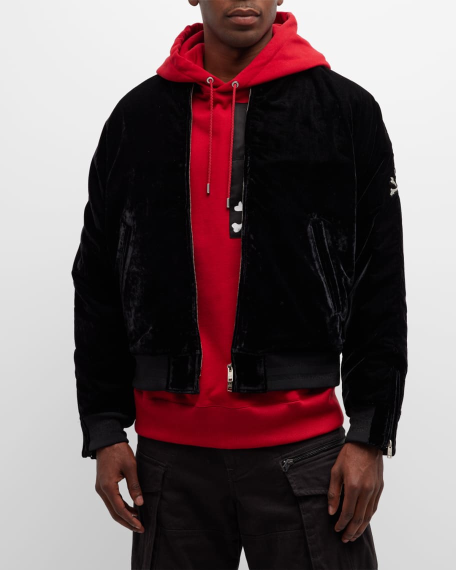 mastermind JAPAN Men's Skull Embroidered Velvet Bomber