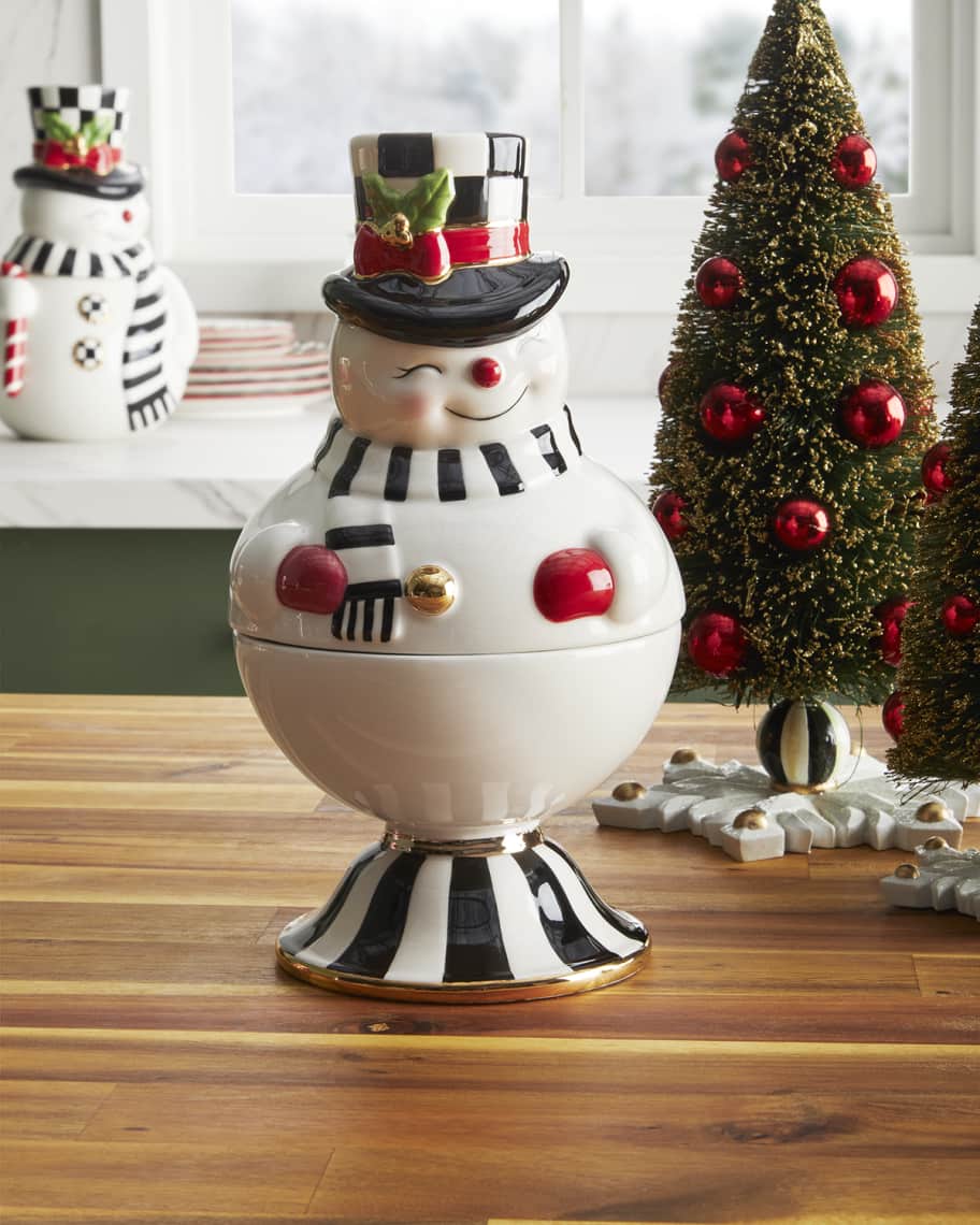MacKenzie-Childs Lidded Snowman Dish | Neiman Marcus