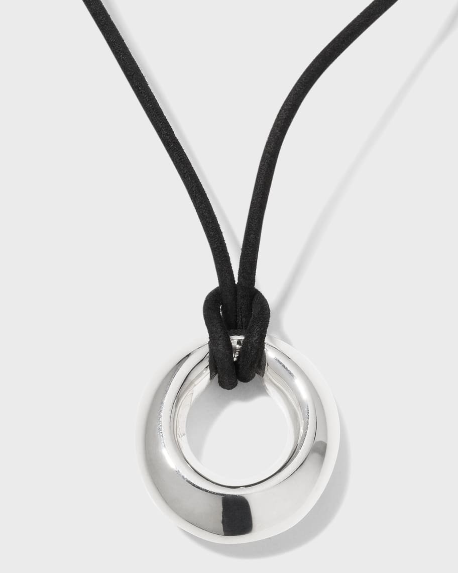 Ariana Boussard-Reifel Moza Necklace in Suede and Sterling Silver