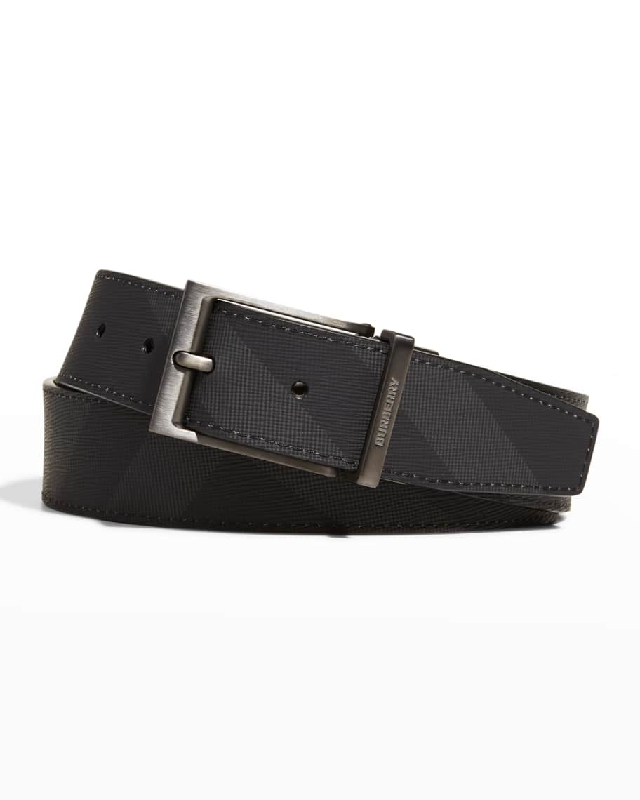 Burberry reversible check monogram belt neutrals