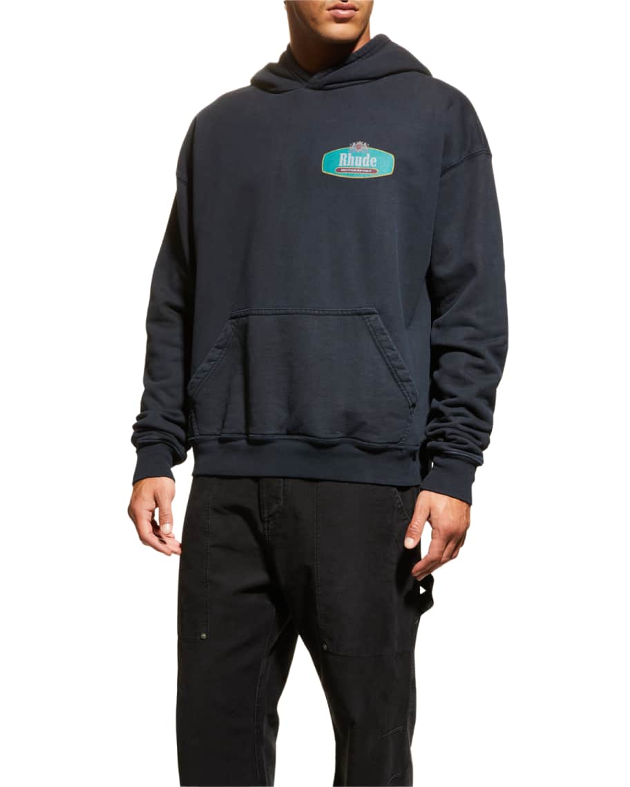 Rhude Men's Racing Crest Pullover Hoodie | Neiman Marcus