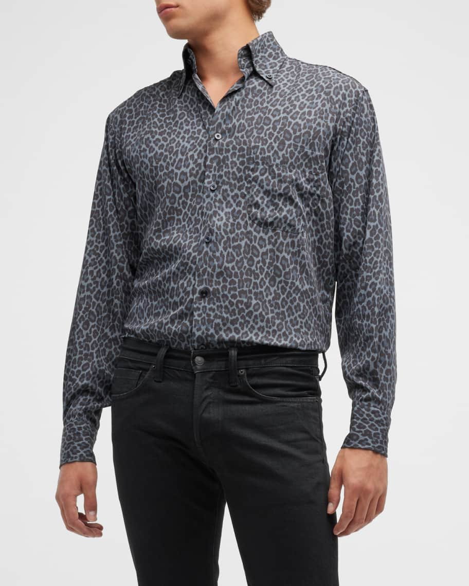 leopard-print silk shirt, TOM FORD