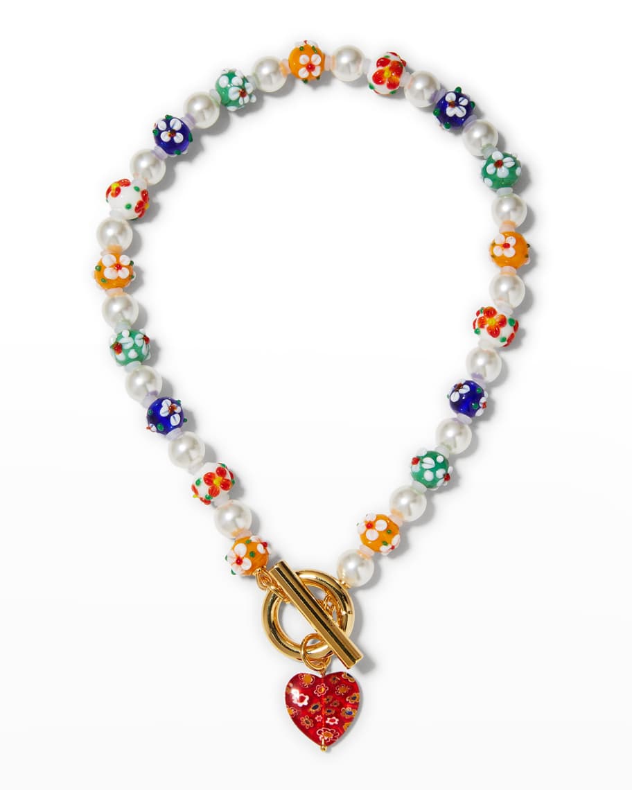 Lele Sadoughi Fiore Heart Necklace Neiman Marcus