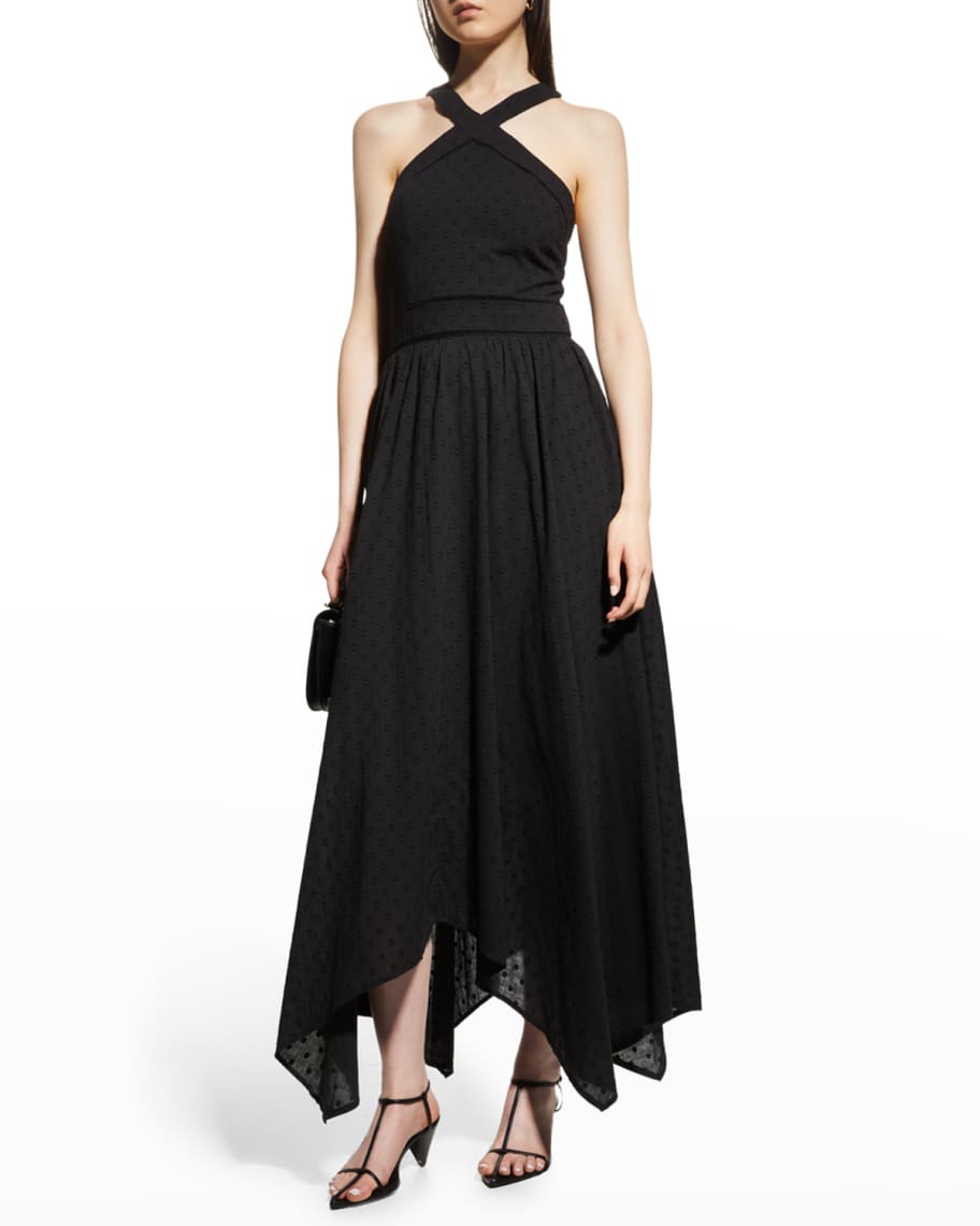 WE ARE KINDRED Giovanna Swiss Dot Halter Dress Neiman Marcus