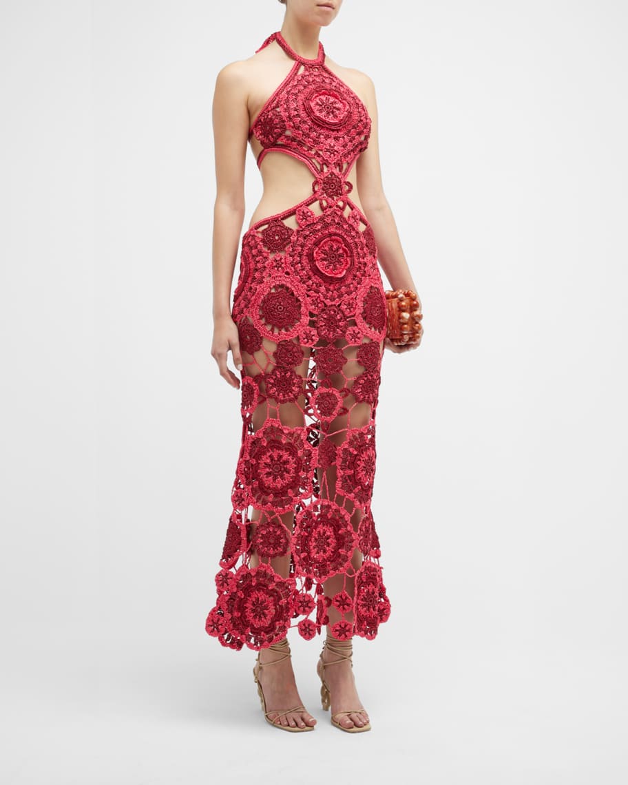 Cult Gaia Accalia Cutout Crochet Gown | Neiman Marcus