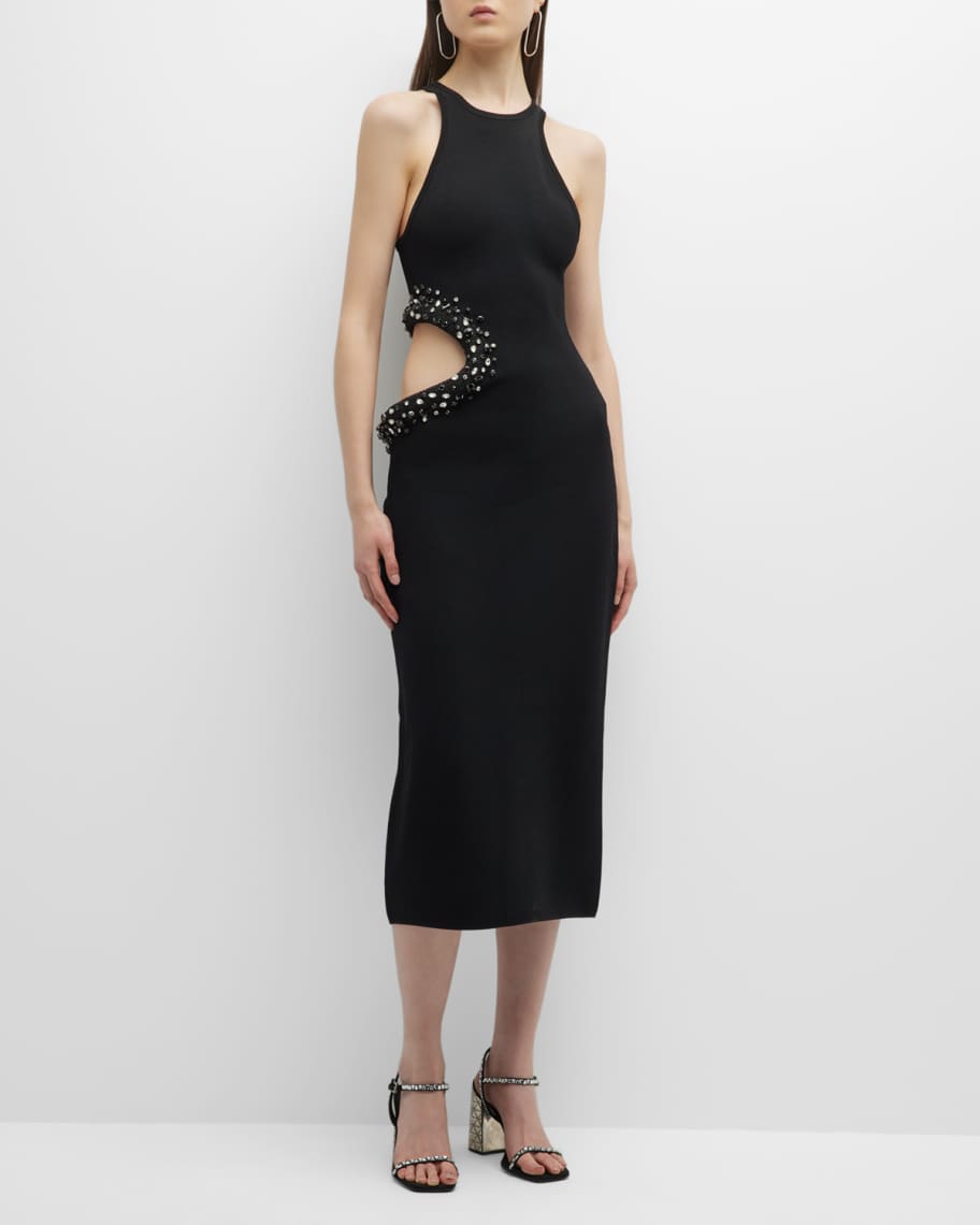 Cult Gaia Katina Cutout Rhinestone-Embellished Dress | Neiman Marcus
