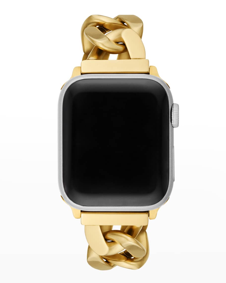 Tory Burch Double-T Link Apple Watch Bracelet, 38mm - 40mm - Gold