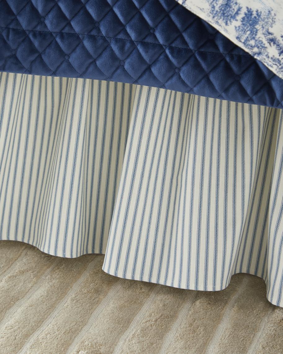 Sherry Kline Home Serene Scenes Striped Ruffled Bed Skirt, QUEEN ...