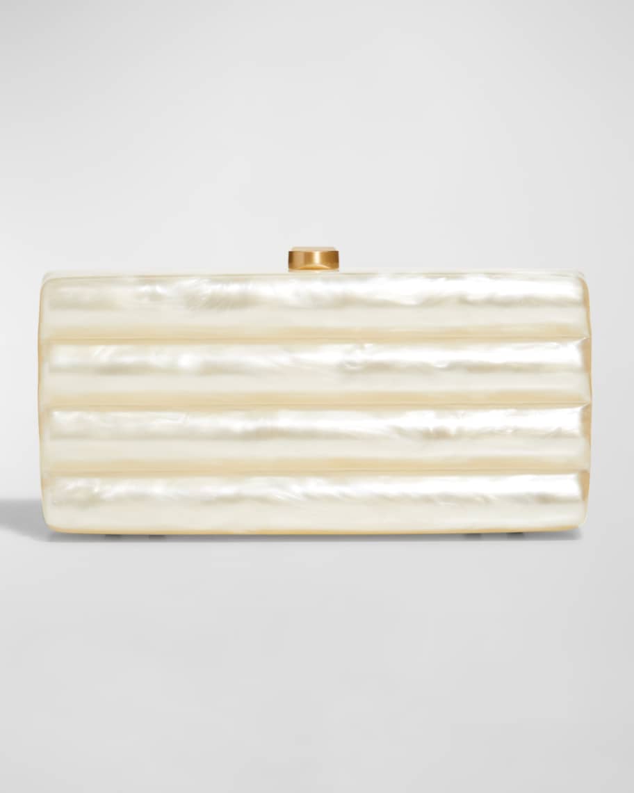 Customized Acrylic Box Clutch Bag | Marbled Acrylic Box Clutch | PrettyRobes White Marbled Clutch