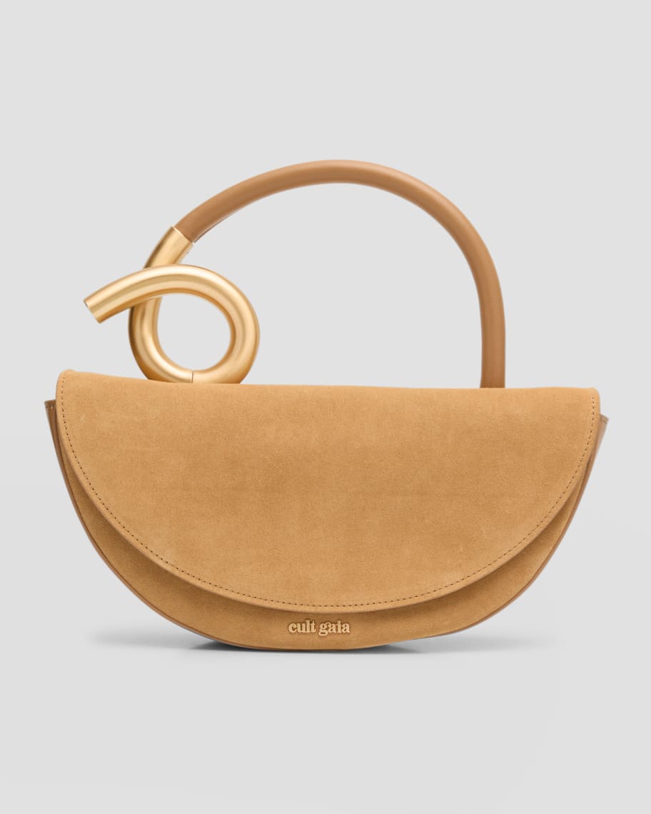 Cult Gaia Azariah Coil Leather Top-Handle Bag | Neiman Marcus