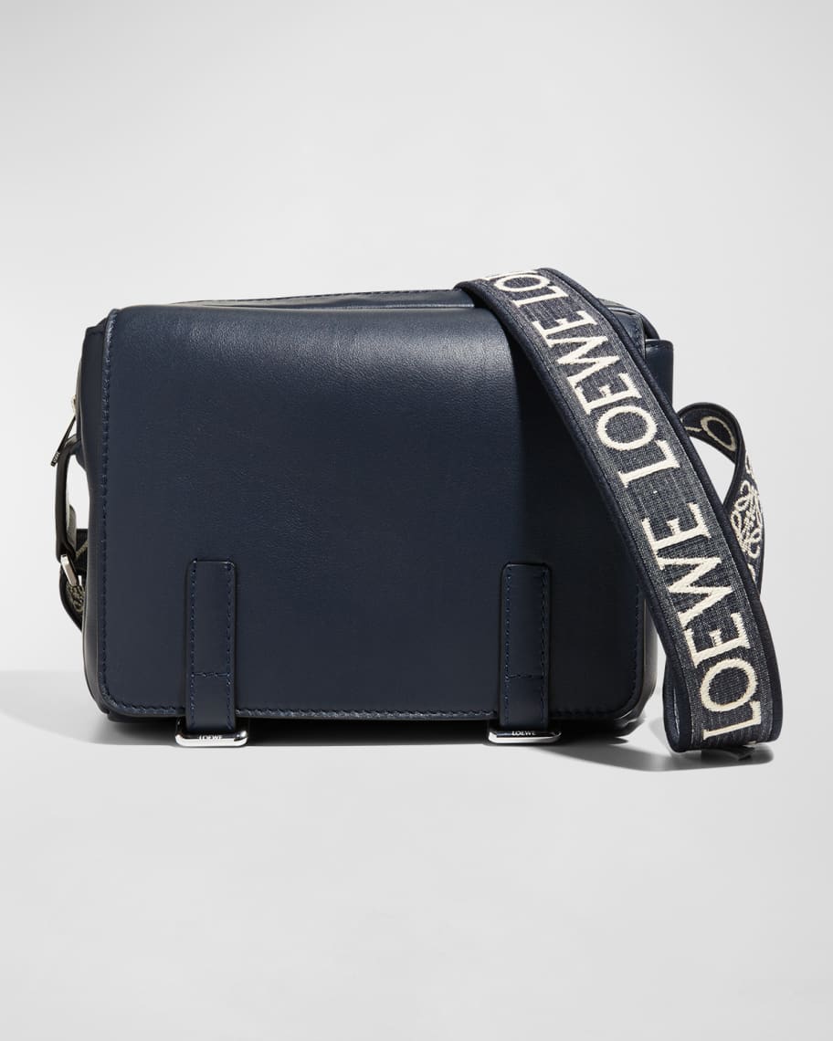 Loewe Men's Military Leather Messenger Bag, XS