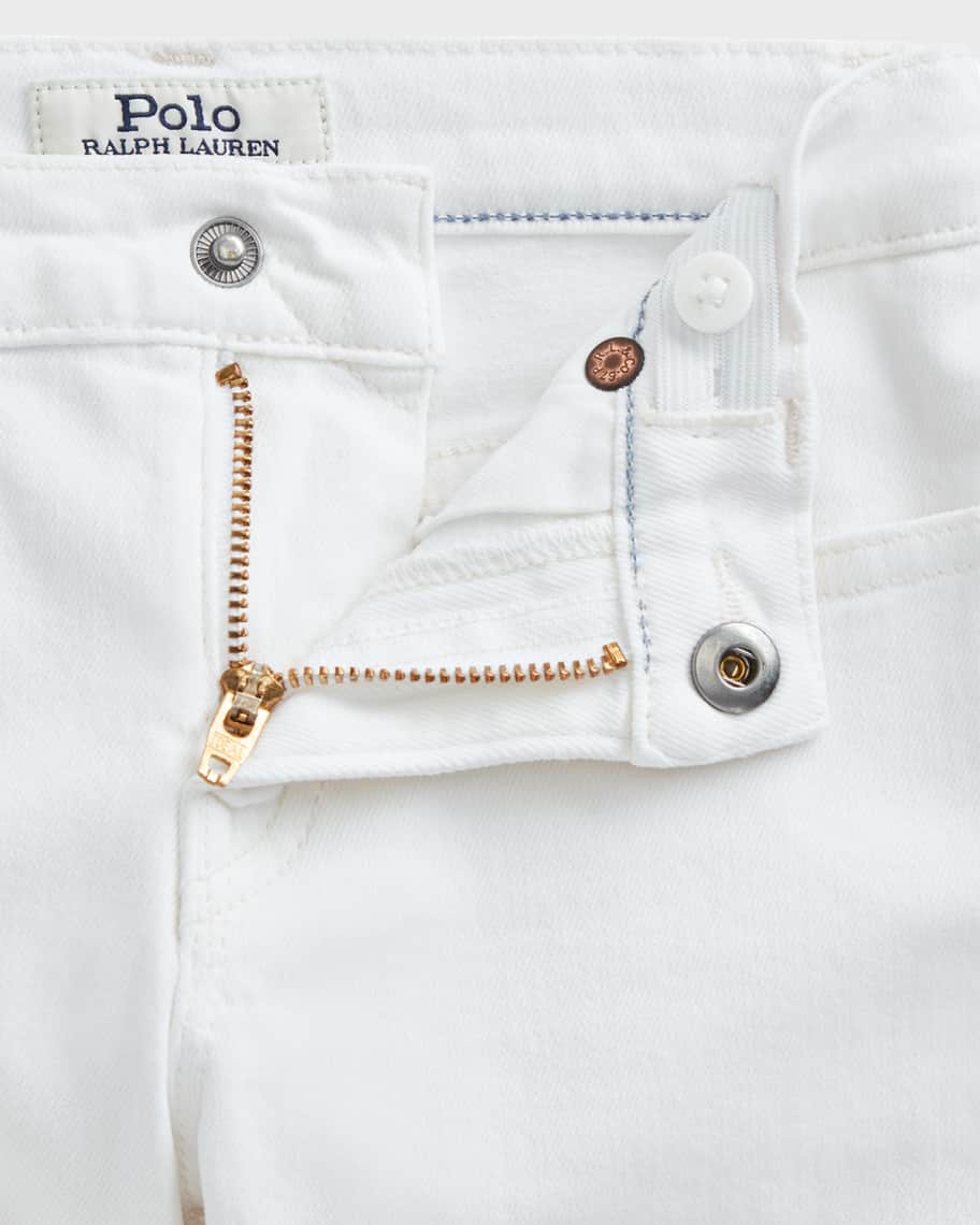 Image 3 of 3: Boy's Stretch Cotton Rolled Shorts, Size 5-7