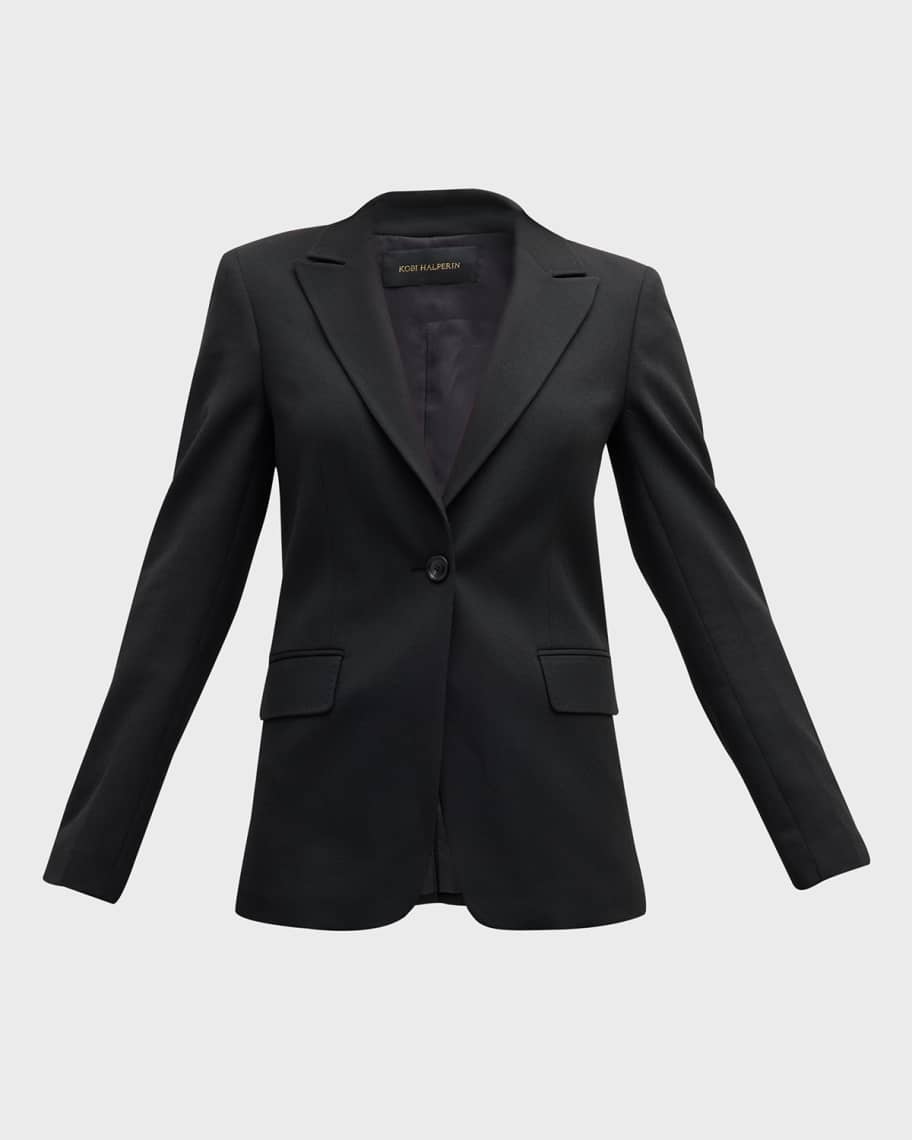 Kobi Halperin Melinda Peak Lapel Cutaway Jacket Neiman Marcus