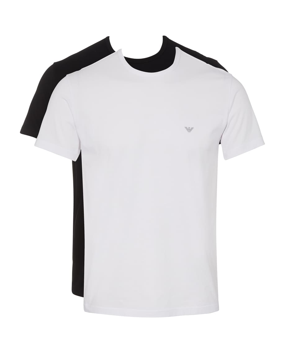 Emporio Armani Men's 2Pack Cotton Logo TShirts Neiman Marcus