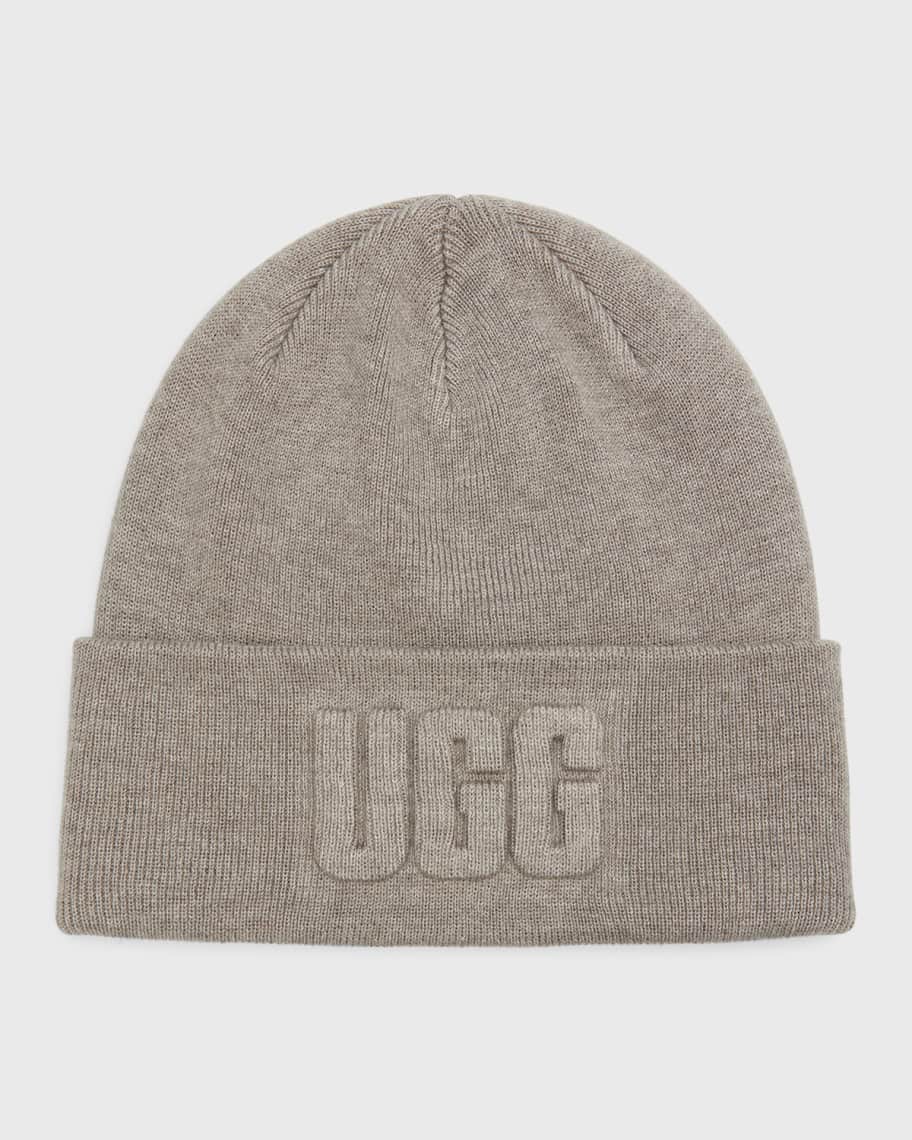 UGG Men's 3D-Logo Knit Beanie Hat | Neiman Marcus