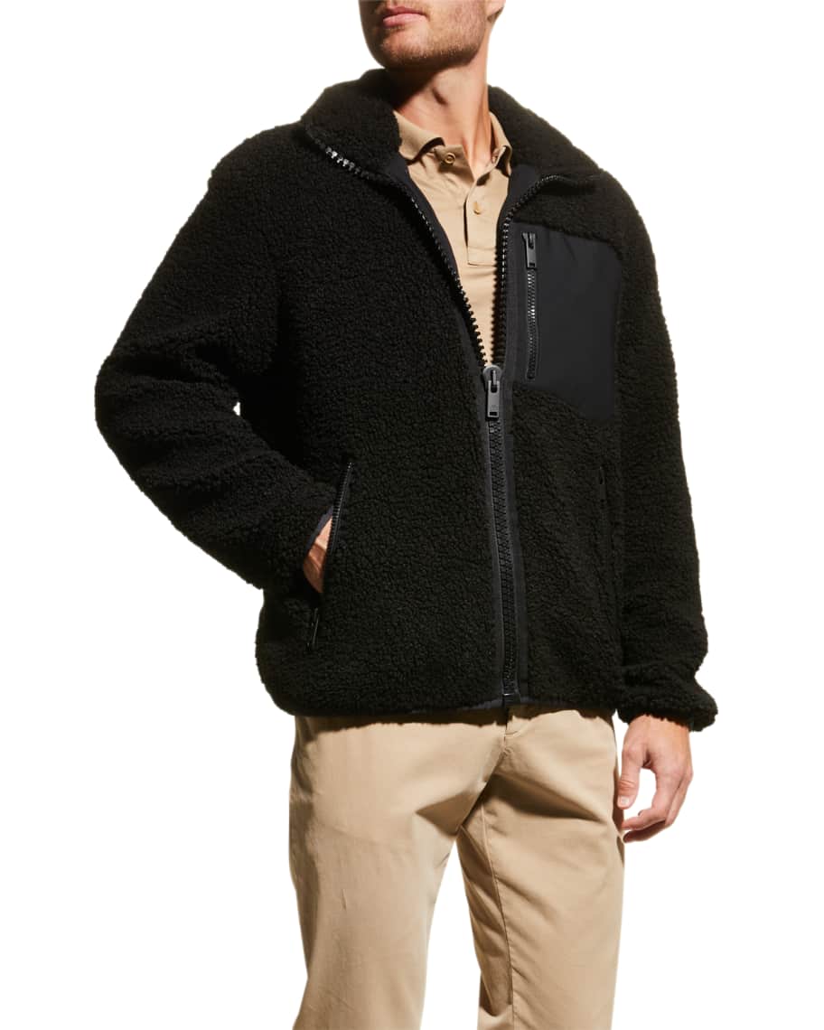 Moose Knuckles Men's Saglek Sherpa Zip Jacket | Neiman Marcus