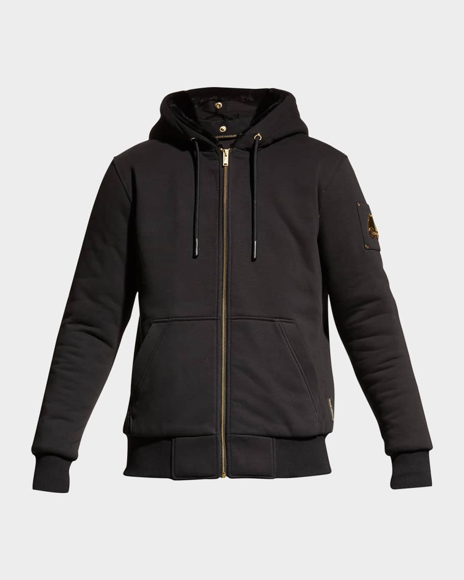 ★韓国の人気★【MOOSE KNUCKLES】★DUNDAS ZIPUP HOODIE★ Men's Moose Knuckles Dundas Zip Hoodie - Black – The His Place