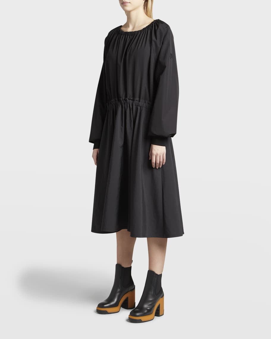 Moncler Self-Tie Peasant Dress | Neiman Marcus