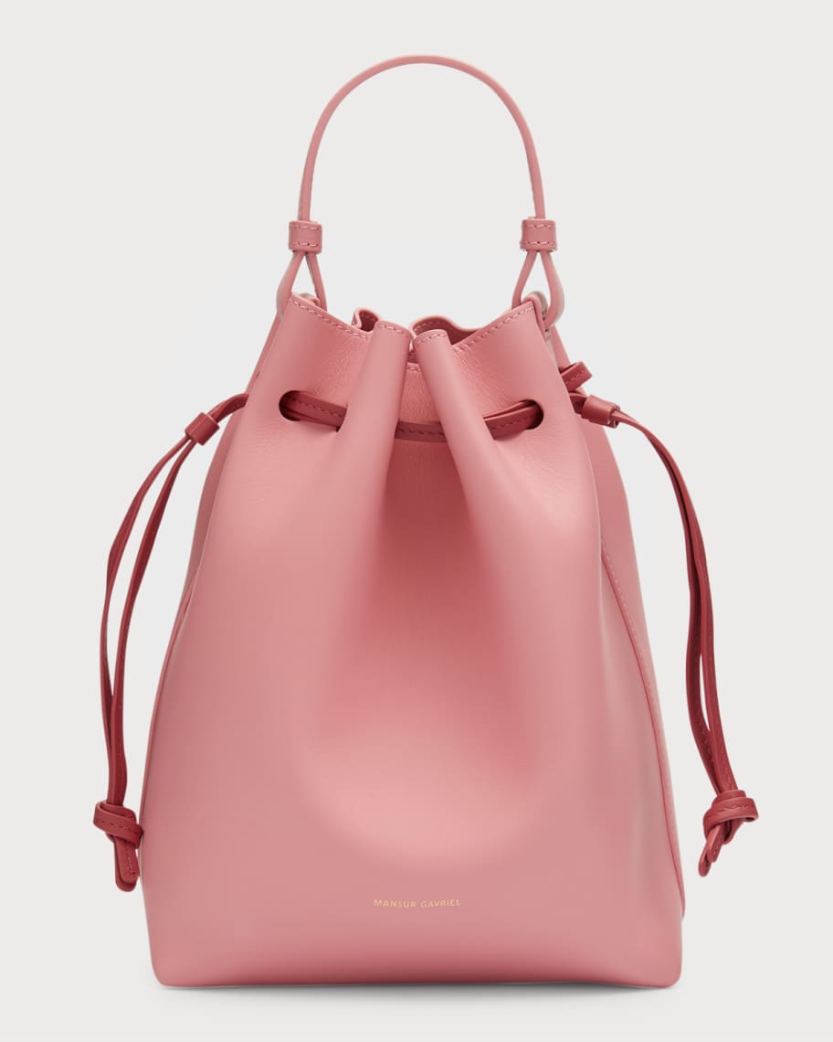 Mansur Gavriel Confetti Drawstring Leather Bucket Bag Neiman Marcus