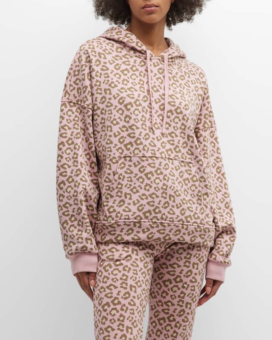 UGG Kes Leopard Print Fleece Hoodie Neiman Marcus
