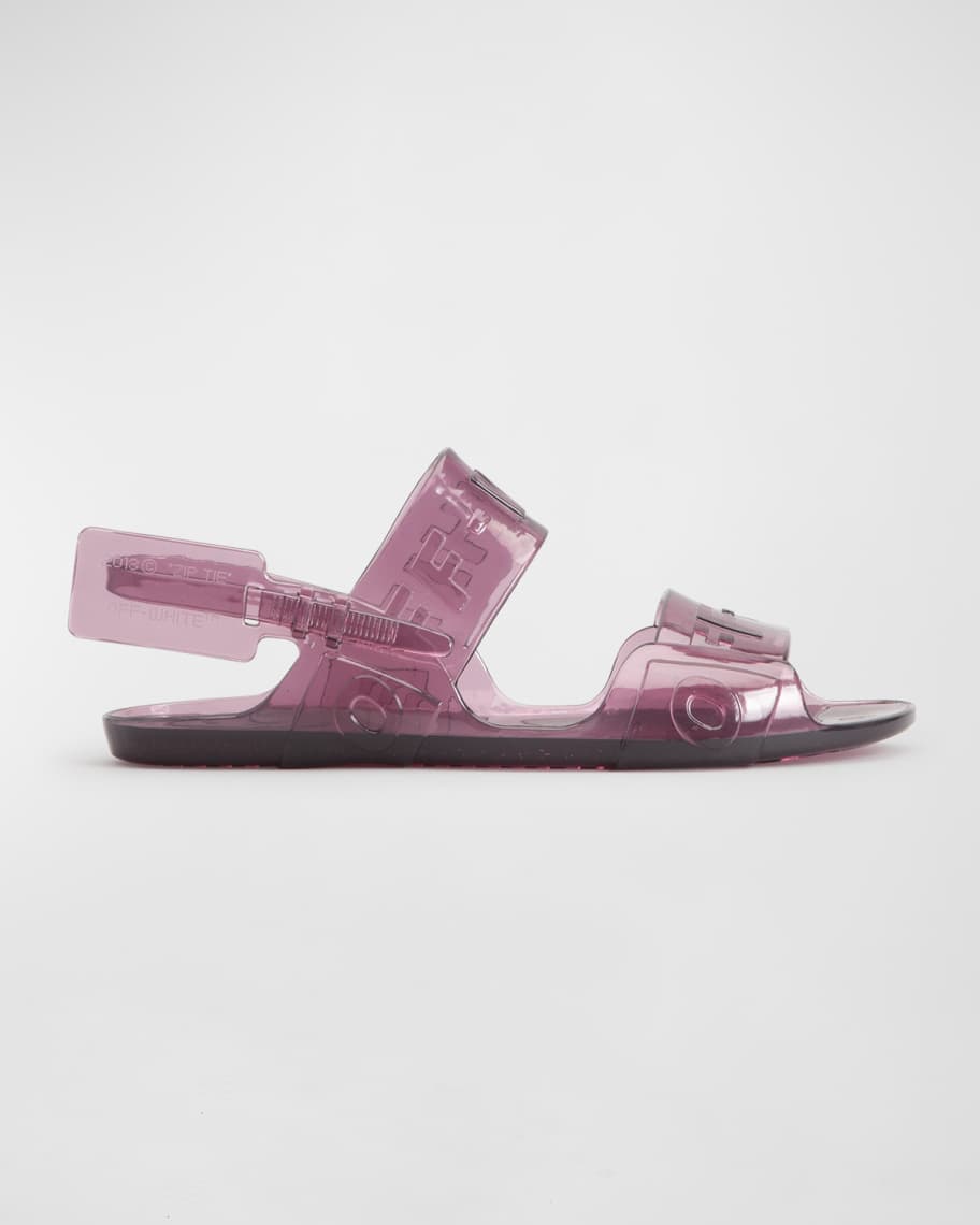 Off white jelly sandals black sale