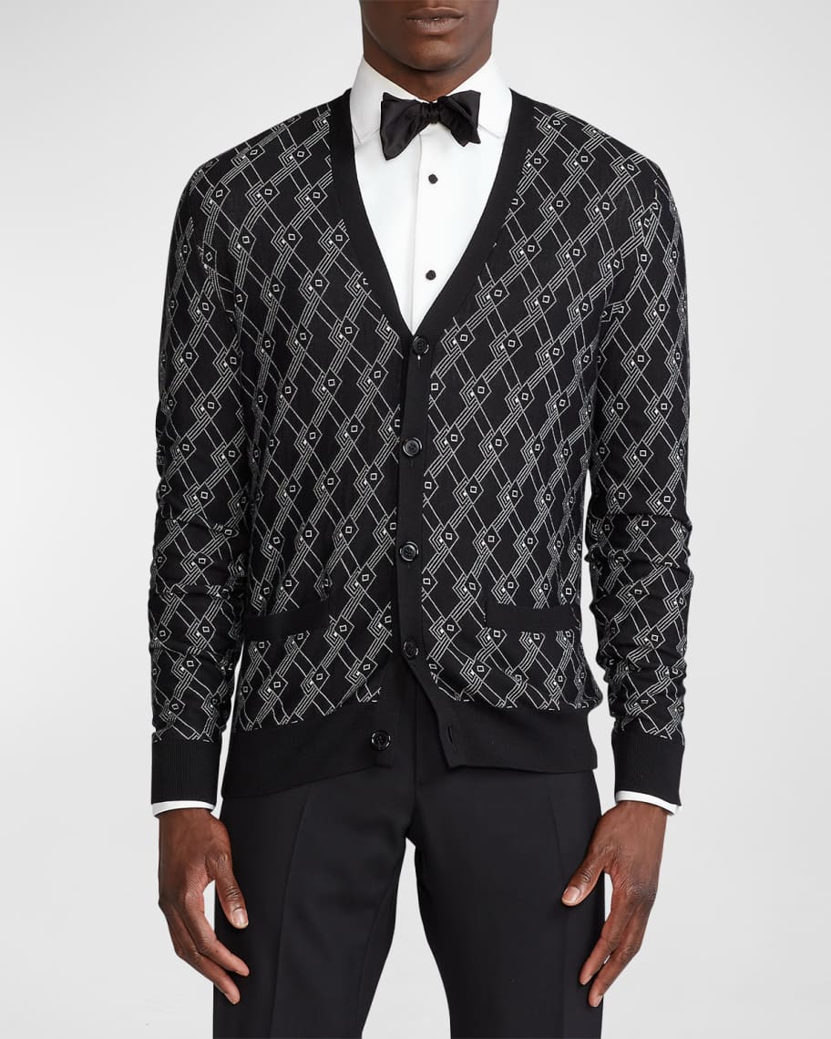 Ralph Lauren Purple Label Men's Jacquard Cardigan Sweater ...