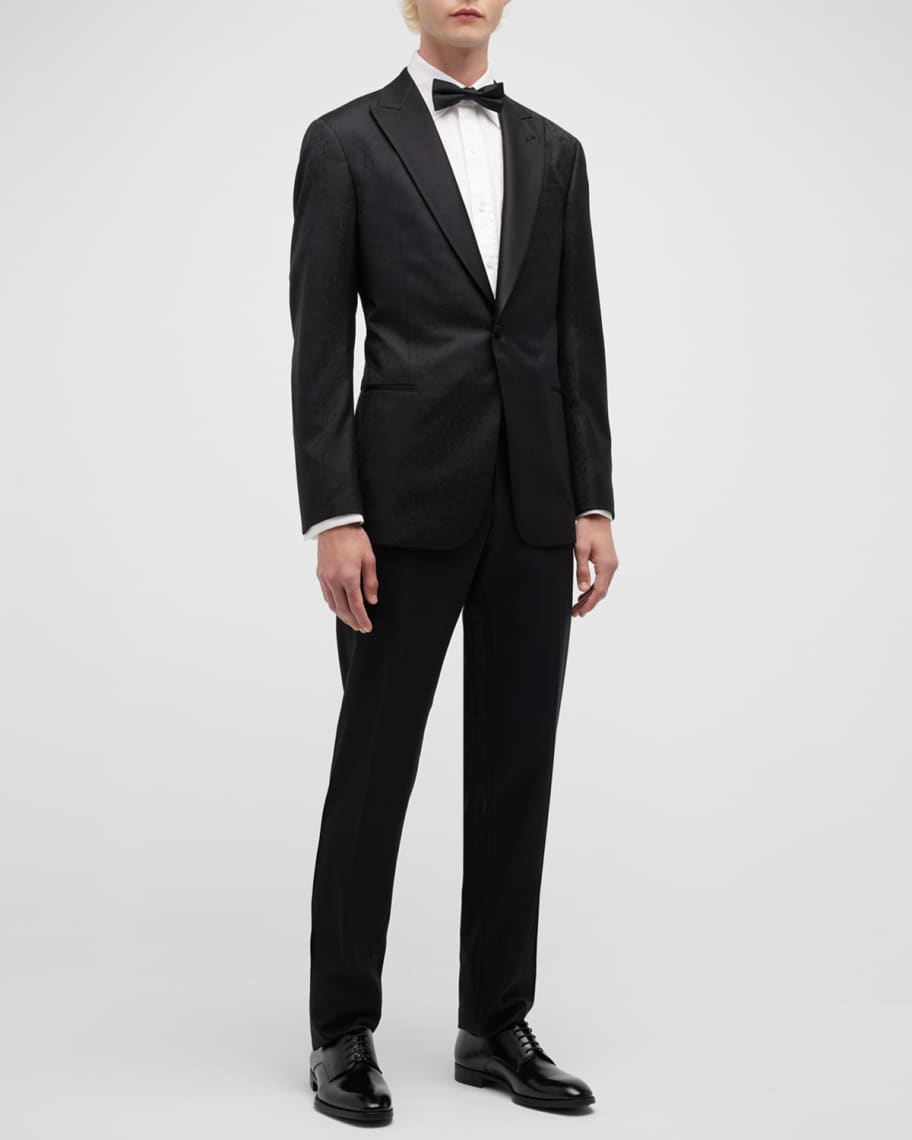Giorgio Armani Men's Tonal Jacquard Dinner Jacket | Neiman Marcus
