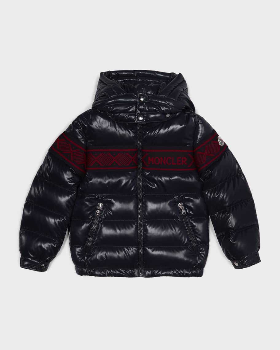 Moncler Boy's Holmi Logo-Print Puffer Jacket, Size 8-14 | Neiman Marcus