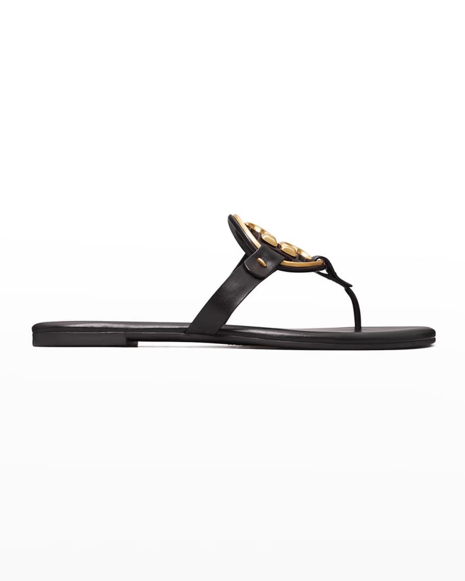 Tory Burch Metal Miller Soft Leather Sandals | Neiman Marcus