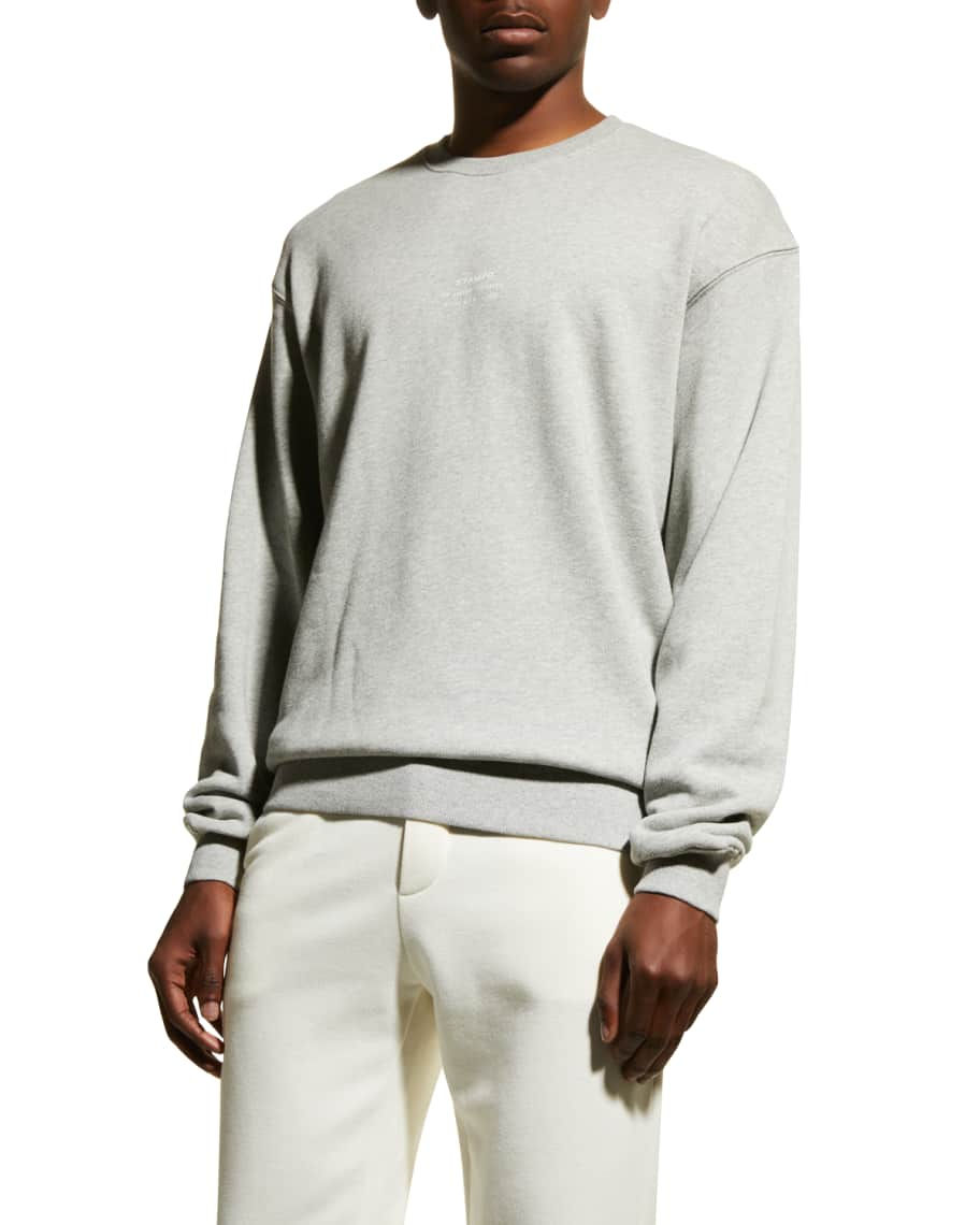 Neiman Marcus - Produced by Staple Men's Solid Crewneck Sweatshirt with  Logo Embroidery