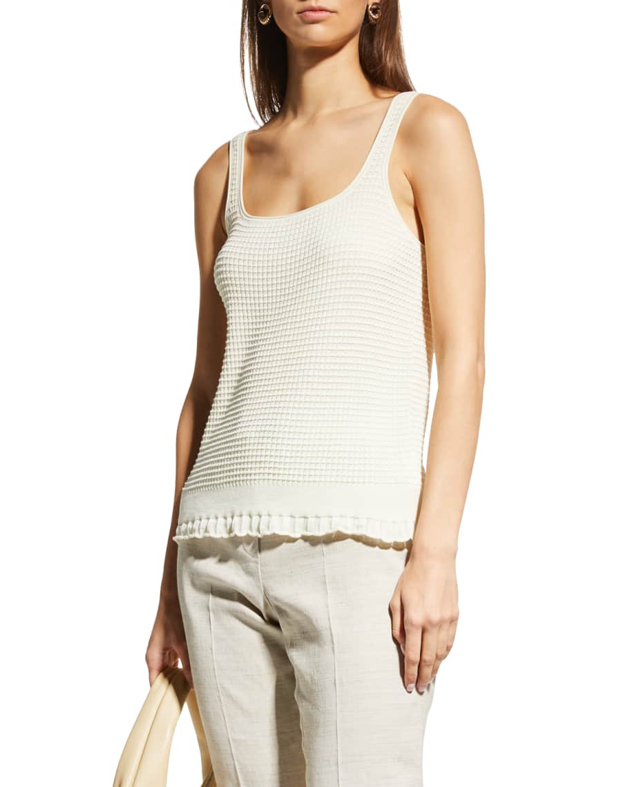 Theory LaceTrim Tank Top Neiman Marcus